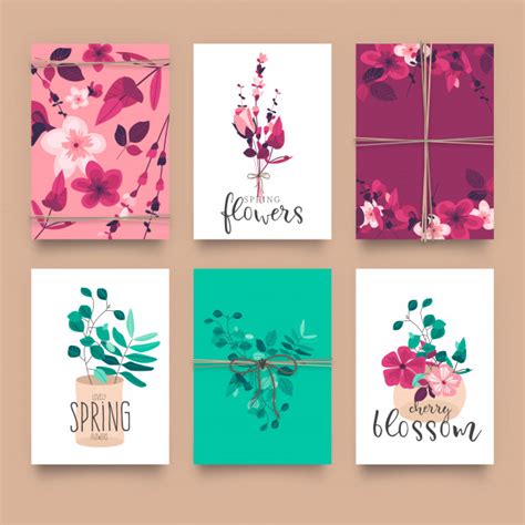 Lindas plantillas de tarjetas florales | Descargar ...
