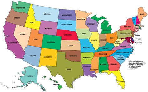 List Of All The 50 States That Make Up The United States ...