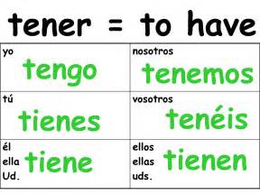 List of Synonyms and Antonyms of the Word: tener verbs