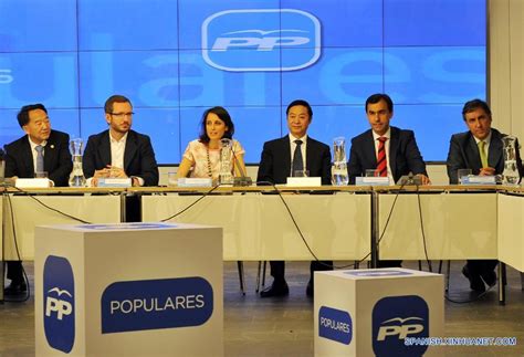 Liu Qibao se reúne con dirigentes del PP de España