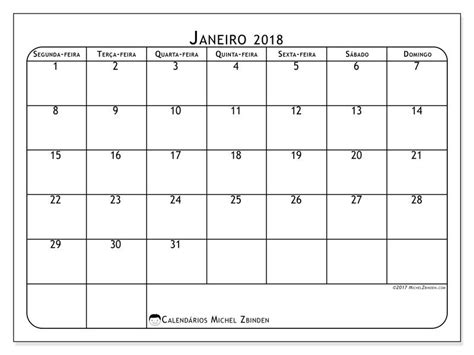 Livre! Calendários para janeiro 2018 para imprimir ...