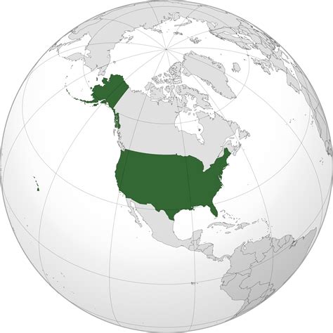 Location of the United States in the World Map
