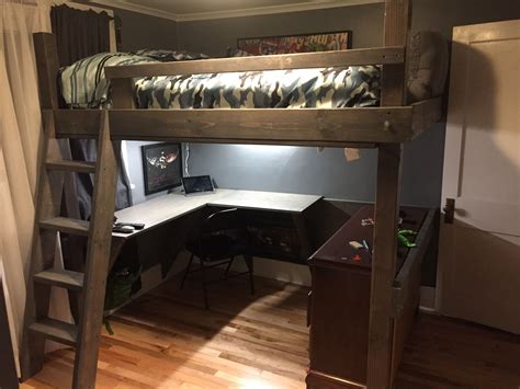 Loft bed full size with desk underneath. | loft beds ...