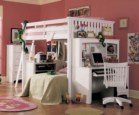 Loft Bed with Desk Underneath | Kids Furniture Ideas