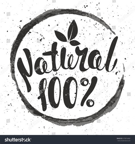 Logo 100 Natural Leaves Natural Product Stock Vector ...