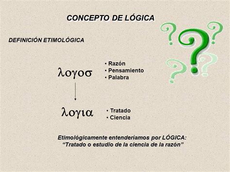 logos logia CONCEPTO DE LÓGICA DEFINICIÓN ETIMOLÓGICA ...