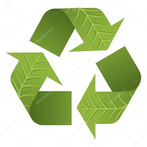 logotipo de reciclar de folha — Vetor de Stock ...
