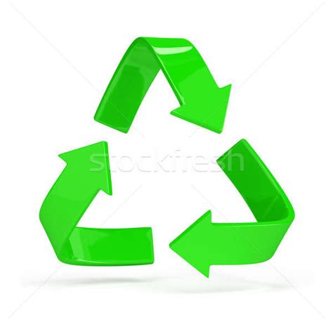 Logotipo · reciclagem · verde · símbolo · 3D   foto stock ...