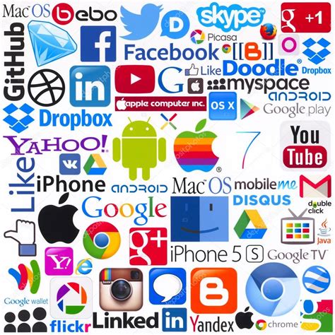 Logotipos de marcas populares de computación — Foto ...