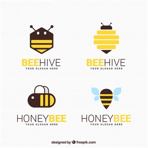 Logotipos de miel planos | Descargar Vectores gratis