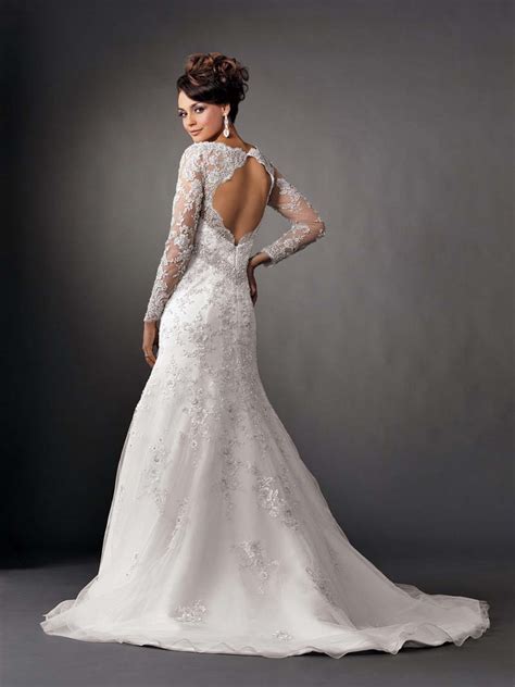 Long Sleeve Modern Wedding Dress | Dresscab