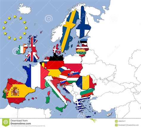 Los 28 Países De La Unión Europea Stock de ilustración ...