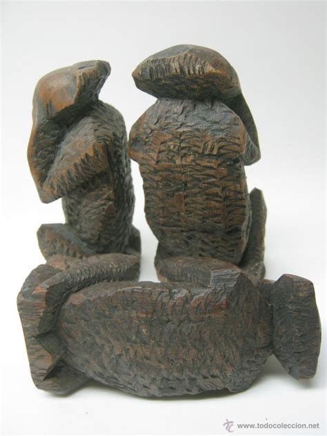 los 3 monos sabios   antiguas figuras   talla e   Comprar ...