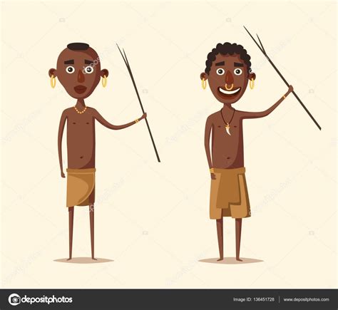 Los africanos. Indígenas sudamericanos. Vector ilustración ...