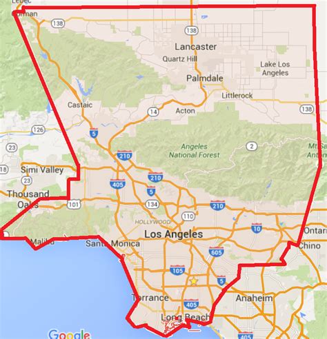 Los Angeles California Map Pictures to Pin on Pinterest ...