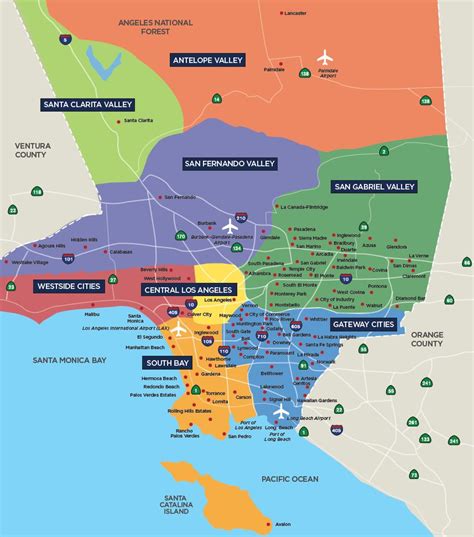 Los Angeles County Map los angeles county line map ...