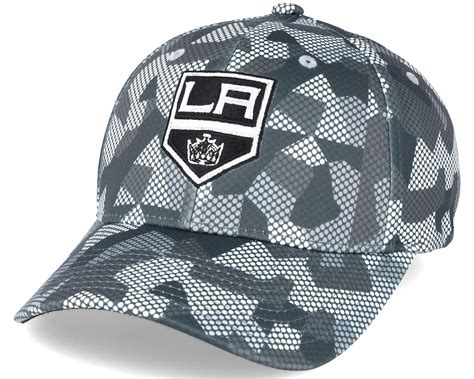 Los Angeles Kings Carbon Camo Slouch Flexfit   Mitchell ...