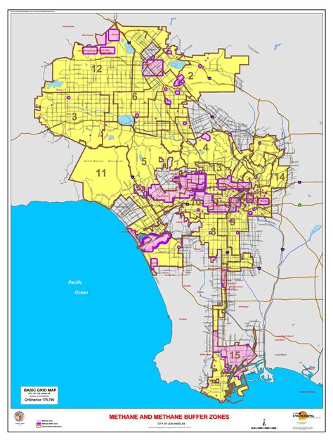 Los Angeles Methane Zone Map