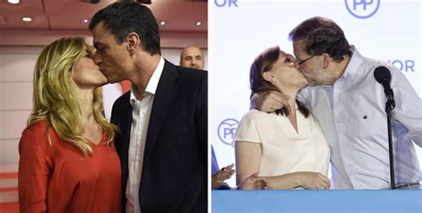 Los besos de Rajoy y Sánchez tiñen de ternura el 26J