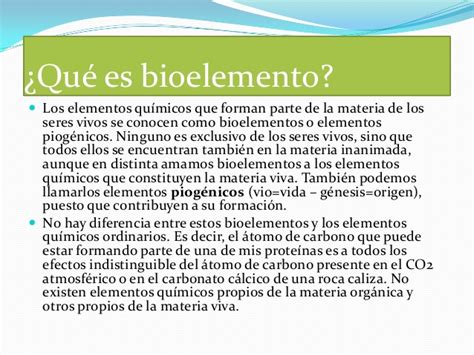 los bioelementos