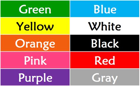 Los colores en inglés | Aprender es fácil