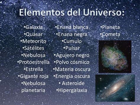 Los elementos del universo