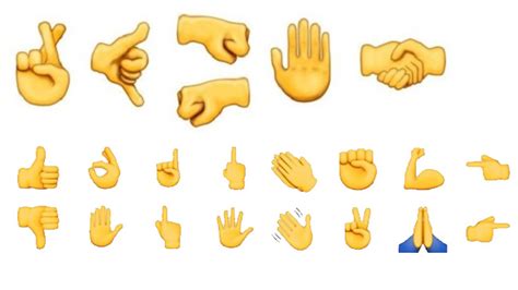 Los emojis basados en la mano humana se llaman ...