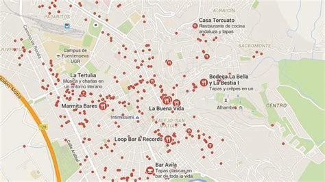Los mapas de todos los bares de tapas y restaurantes de ...
