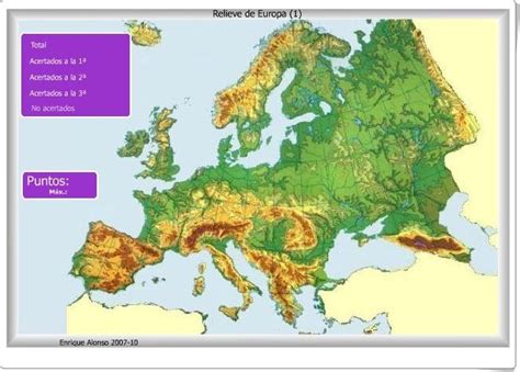 Los Mapas Interactivos de Relieve de Europa de Enrique ...