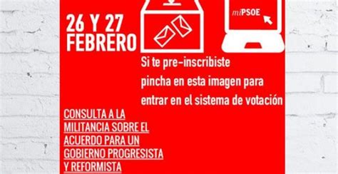 Los militantes del PSOE votan por internet la consulta ...