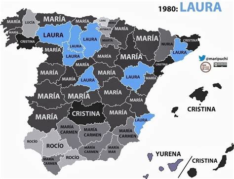 Los nombres mas comunes en España desde los años 60 hasta ...