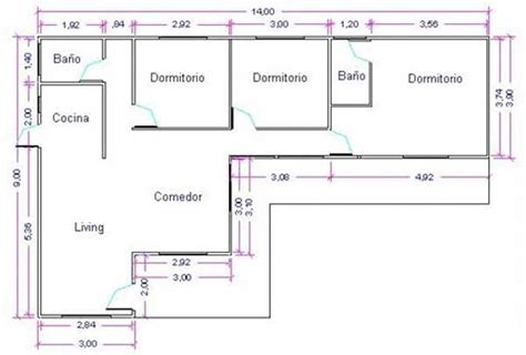 Los planos de casa hermosa de 79m2 con 3 dormitorios y 2 baños