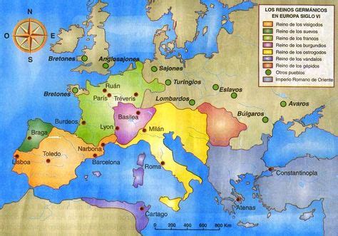 Los reinos germánicos en Europa, siglo VI | Spain ...
