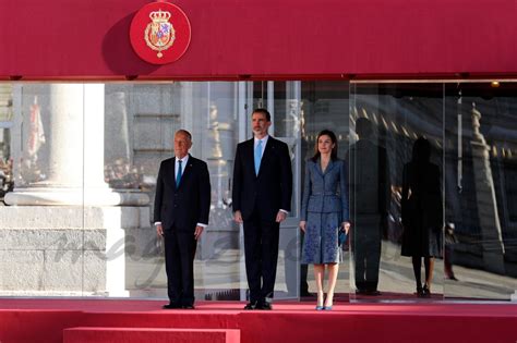 Los Reyes reciben al Presidente de Portugal