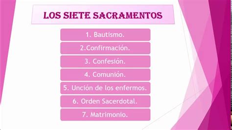 Los Siete Sacramentos de la Iglesia Católica Letra y audio ...