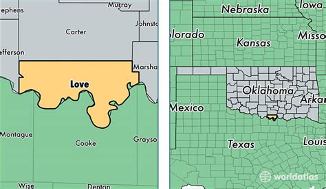Love County, Oklahoma / Map of Love County, OK / Where is ...