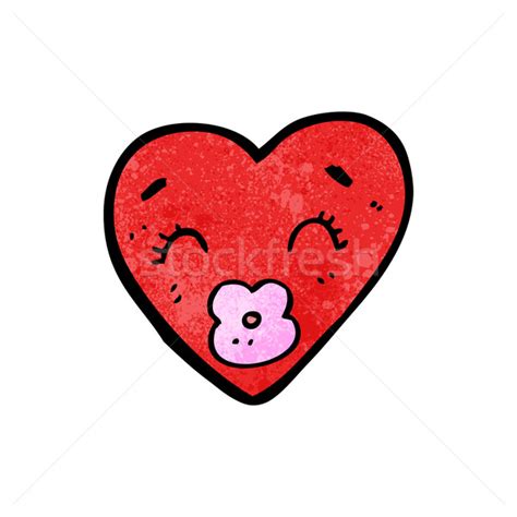 love heart cartoon character vector illustration ...