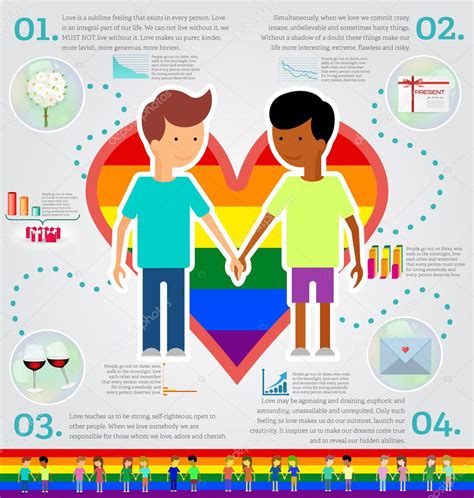 Love marriage couple of two men infographic set. Same sex ...