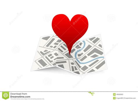 Love Pin On Map Gps Location Icon Isolated On Stock Vector ...