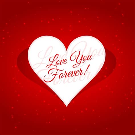 Love you forever message in heart Vector | Free Download
