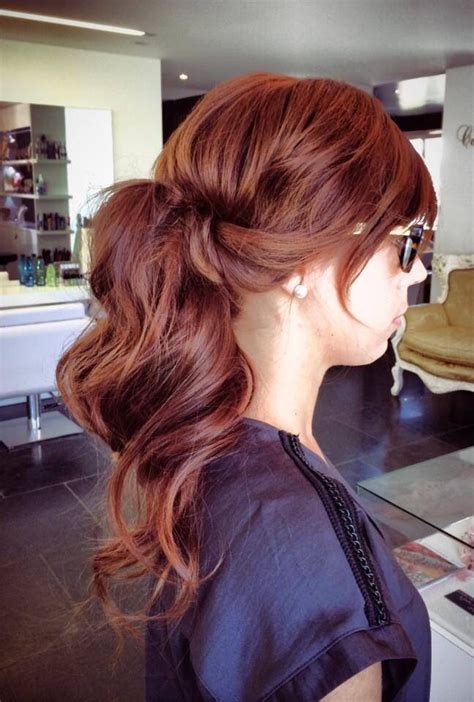 Lovely natural copper hair color with dark violet ...