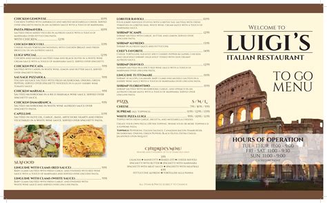 Luigi s Italian Restaurant Menu   Urbanspoon/Zomato