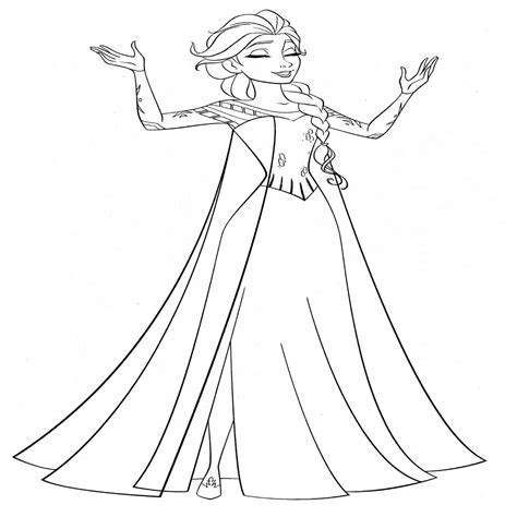 Lujo Dibujos De Elsa Para Colorear E Imprimir