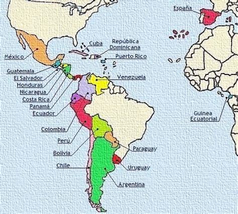 Lumière | Países que falam espanhol   Paises que hablan ...