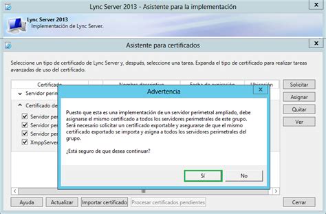 Lync Server: Renovación de Certificados y Alertas   Blog ...