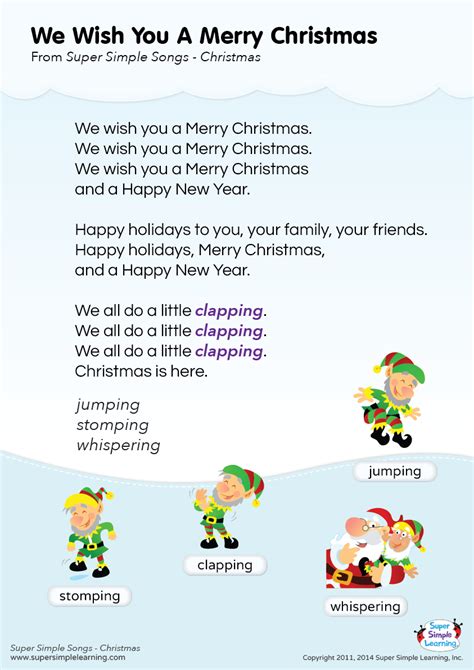 Lyrics poster for  We Wish You A Merry Christmas  holiday ...
