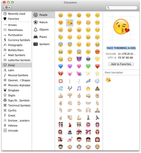 macos   Where can I find an explained list of emoji ...