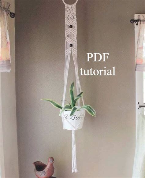 Macrame plant hanger digital download macrame tutorial