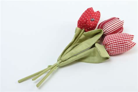 MADEHEART > Flores de tela hechas a mano tulipanes ...