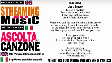 Madonna   Like a Prayer  Lyrics / Testo    YouTube
